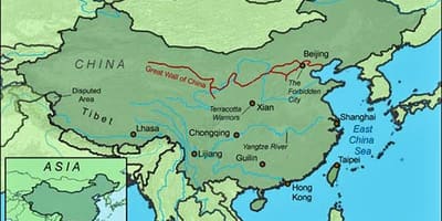 Kat jeyografik nan peyi Lachin nan great wall